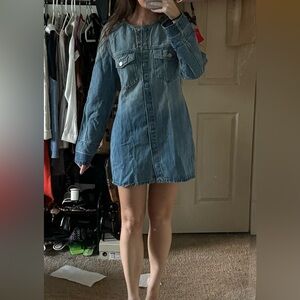 Zara button up denim dress